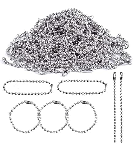 Amazon | ボールチェーン【約200Pcs】チェーンキーホルダー ビーズ素材