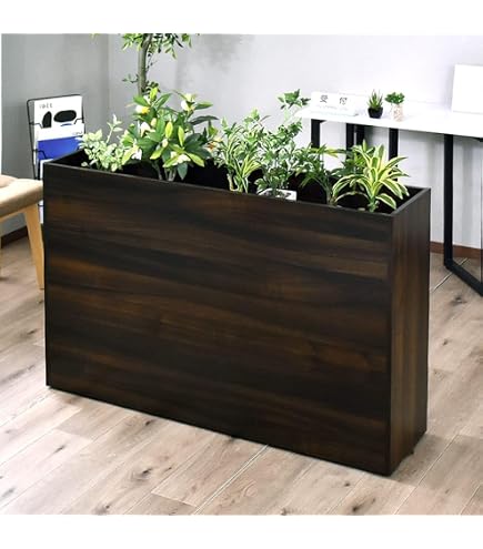 Amazon.co.jp: 木製パーテーション プランターパーティション カフェ