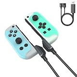 Switch Joy-Con用充電ケーブル Switch コントローラー 充電 対応 ニンテンドースイッチ・有機ELモデルに適用 2台 Switchジョイコン同時に充電可能 充電しながら使える ジョイコン充電器 LED充電指示ランプ付き