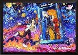 uhomate Dr Who Tardis Doctor Who壁装飾Vincent van Gogh starry nightポスターホームキャンバス壁アート印刷記念ギフトベビーギフト子供部屋装飾用