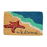 Entryways Starfish Welcome Hand Made Coir Doormat 18" x 30"　ドア　マット