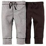 カーターズ Carter's ボディスーツにぴったり！ とっても柔らかな綿パンツ 2枚組 100% 綿 コットンリブ 男の子 春秋 2-Pack Pants 6M (61-67cm)