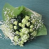 バラの花束/グリーンローズ花束M【結婚祝い 花】【誕生日 花】