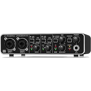 ベリンガー2入力4出力 USBオーディオインターフェース UMC204HD U-PHORIA
