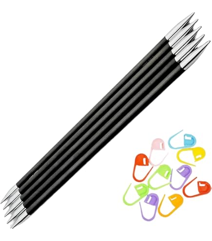 Prym Double-Point Ergonomic KnittingPins/Needles  Set Of 5 45mm X 20cm Length Metal Multi Colour 22 X 4 X 1 Cm~p57837930