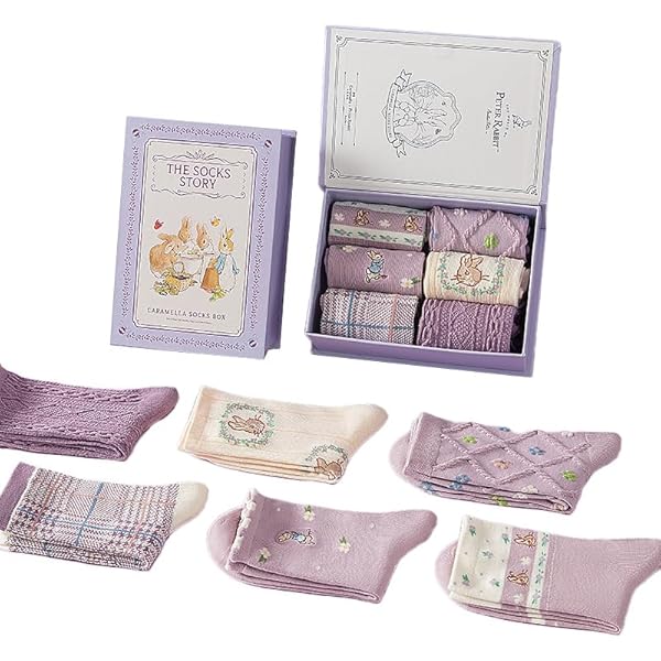 ピーターラビット 6体セット Amazon.co.jp: [CARAMELLA] ピーターラビット靴下 6足 ギフト