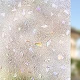 Rabbitgoo®3Dガラスフィルム　窓用フィルム　目隠し飾りフィルム　プライバシーガラスシート　遮熱断熱 紫外線カット 無接着剤　水で簡単貼り付け　貼り直しでき　再利用可能　DIY(90 x 20