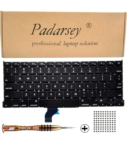Amazon | Padarsey 交換用USレイアウトキーボード ブラック MacBook 12