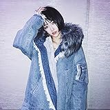 【ビビショー】日本風　 中綿コート　高級ファー コート ボアコート 防寒 真冬暖かく 男女兼用高品質 暖かい (M, ブルー)