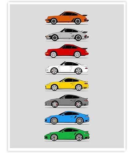 Amazon.co.jp: Bigwig Prints ポルシェ911ポスター、GT3 RSスタイル、9