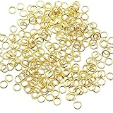 KUKU工房 丸カン 線径0.7mm 300個セット (外径4mm, ゴールド)