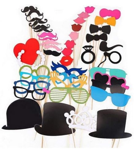Amazon.co.jp: 【ノーブランド品】フォトプロップス31点セット(HAPPY