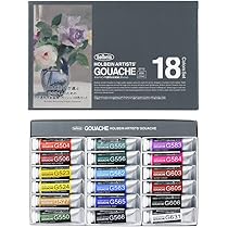 ホルベイン 不透明　水彩絵具 ガッシュ 15ml 不透明水彩絵具〈ガッシュ〉 15ml G741 基本色5色セット