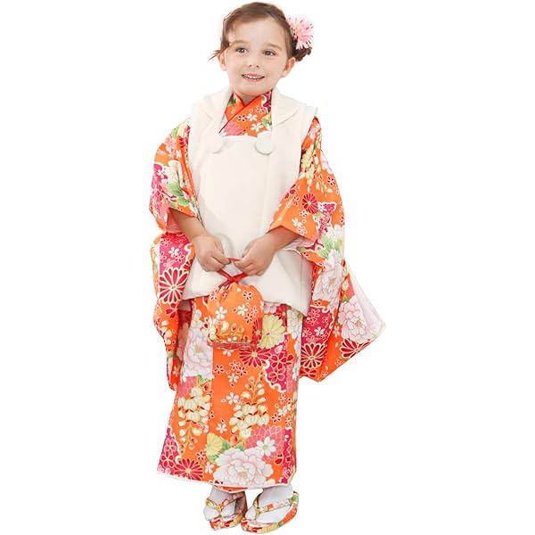 Amazon | 七五三 753 着物 3歳 被布セット 女の子 京都花ひめ 椿7