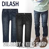 (ディラッシュ) DILASH 春'14 ヒョウ柄ストレッチデニムスキニーパンツ 80 ネイビー