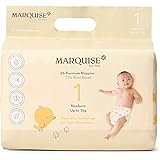 Marquise Baby Newborn Nappies Size 1 (up to 5kg) - 78 Count (3 x 26 Pack), Premium Eco-Friendly Nappies, Quick Dry 12-Hours L