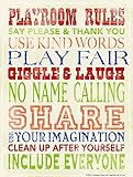 Heritage 1093 Playroom Rules Wall Decor, 14 x 11-Inch [並行輸入品]