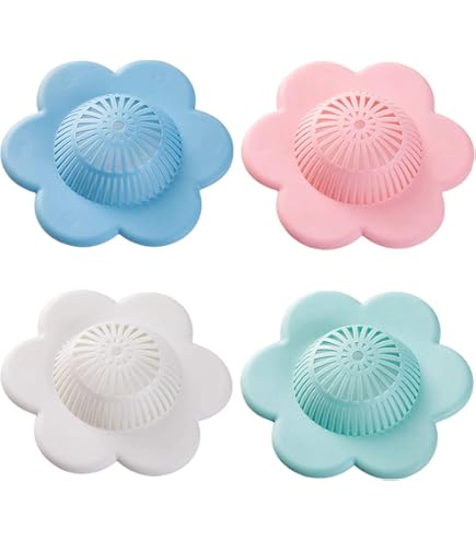 Hair Catcher Drain Cover Sturdy Silicone Drain Protector Hair Stopper With Suction Cup For Shower Kitchen Bathroom Tub Grey 2 Pack