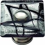 Atlas Homewares 3207-CH Glass Polished Chrome 1.5-Inch Eclipse Square Knob by Atlas Homewares