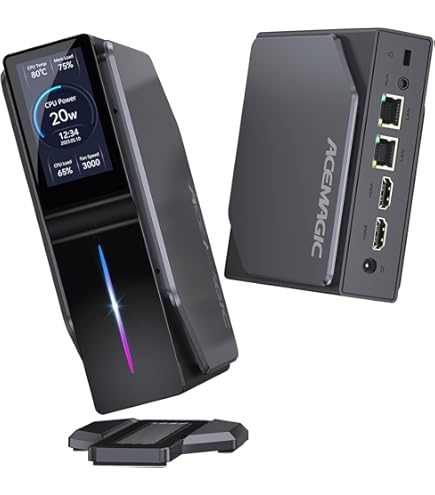 Amazon.co.jp: ACEMAGIC S1 Mini PC Dual Nic with DIY LCD Display