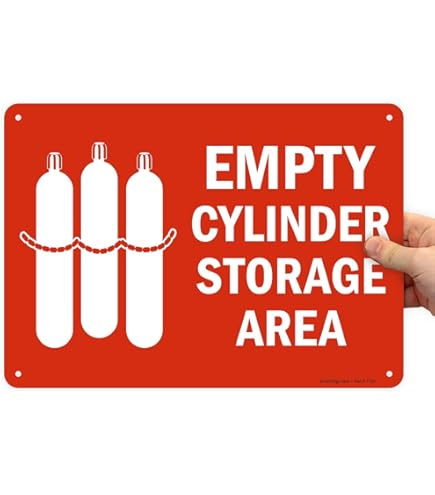 Cylinder Status Sign Tags,Perforated Labels With Ropes,3x3 - View #4