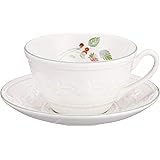 【正規輸入品】ウェッジウッド フェスティビティ ラズベリー ティーカップ&ソーサー 陶器 結婚祝い プレゼント 1053996