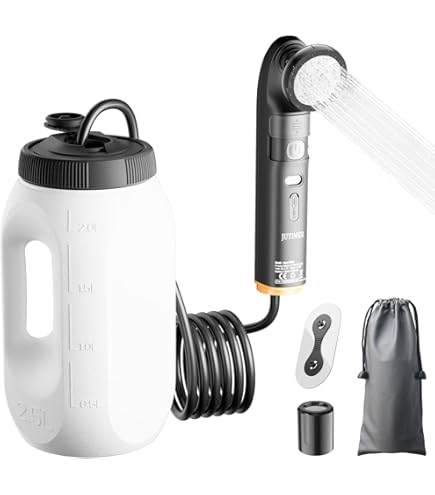 rinsekit ポータブルシャワー 簡易シャワー 持ち運び Amazon | RINSE KIT pod 加圧式簡易シャワー 大容量6.8L 加圧式なので