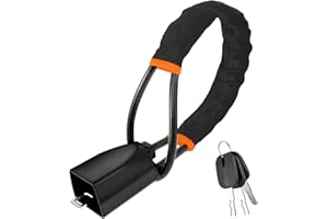 MAEZOE Car Steering Wheel Lock with 3 Keys, Seat Buckle Lock, Anti-Theft Device Theft Prevention Car Lock Fit Most Car, SUV, Van