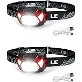 ヘッドライト 充電式 USB 高輝度 LED ヘッドランプ 2個セット 【集光・散光切替/ 明るさ300ルーメン/ 実用点灯4～30時間/ IPX4防水】 赤色サブライト搭載 夜釣り 最適 登山 キャンプ 散歩 作業 釣り アウトドア 災害 停電用 