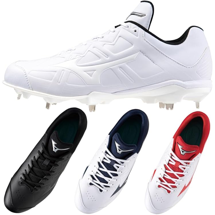 Amazon | 野球スパイク 黒 ミズノ 紐ベルト 金具スパイク ライトレボ