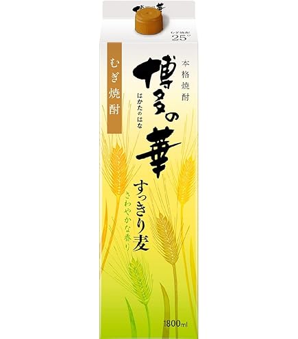Amazon.co.jp: 福徳長 博多の華 麦 パック [ 焼酎 25度 福岡県 1800ml