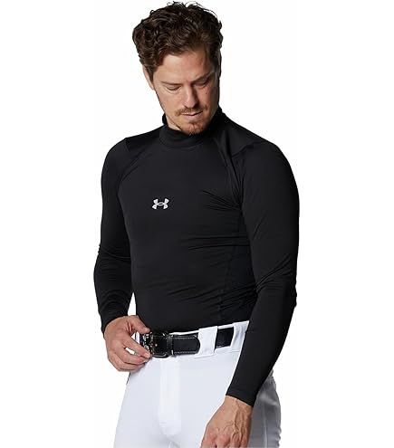 56アンダーアーマー1298253コールドギアXL グレー系 長袖 襟裏ロゴ入り 55アンダーアーマー1298253コールドギアXL グレー系 長袖 襟裏