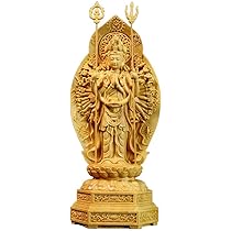 黄楊木 精彫り 観音 木彫り 実木彫刻 仏像 工芸品置物 極上彫 木彫 仏像 観音菩薩 木製 彫刻 仏教工芸品 美術品 装飾品