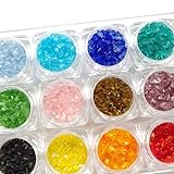 Craft Tamago 【1セット】ガラスカレット ガラスフリット 12色セット 1粒約1-3mm前後