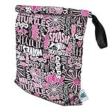 Planet Wise Roll Down Wet Diaper Bag, Pink Splash, Medium by Planet Wise