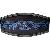 SeaCanary(シーキャナリー) シュノーケリング ダイビング用 マスクストラップカバー トライバルライン ブラック