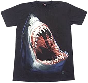 Amazon 遊泳注意 アニマルtシャツ サメ ｊａｗｓ ｍ Tシャツ カットソー 通販
