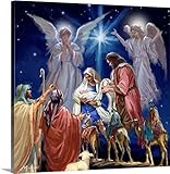 マクニールスタジオプレミアムシックラップキャンバス壁アート印刷題名Nativityコラージュ 36" x 36" 2123510_24_36x36_none