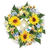 Black Eyed Susan Bird Floral Wreath