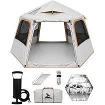 Amazon.co.jp: 【1分空気入れ 簡単設営】 COYOTE CAMP ヘキサ エアー
