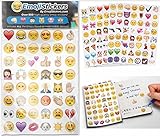 Aimeio 20 Sheets/Pack Emoji Sticker Pack 960 Emoji Smile Stickers Cute Emojis for Notebook Message F