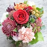 花 フラワー ギフト アレンジ 花瓶不要 アラモード 赤基調