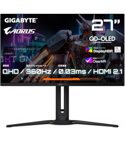 Amazon.co.jp: GIGABYTE MO27Q2 27インチ QHD 2560 x 1440 OLED