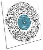 Coldplay The Scientist ビニール LPレコード 歌詞 90cm x 90cm 水色 Light Blue 額入りキャンバスアートプリント