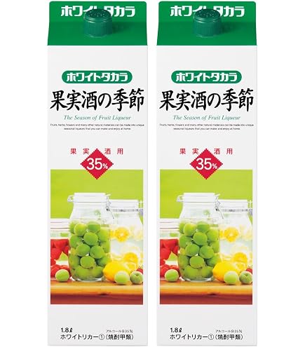Amazon.co.jp: タカラ ホワイトリカー果実酒の季節35度1.8Lパック×6本