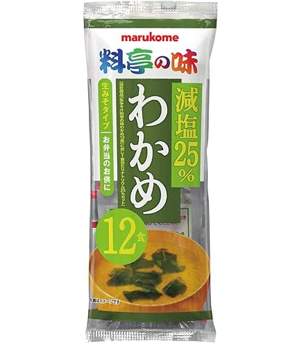 Amazon | マルコメ 生みそ汁 料亭の味わかめ 即席味噌汁 12食×12袋