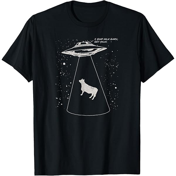 Amazon | UFO牛誘拐シャツ Tシャツ | Tシャツ・カットソー 通販