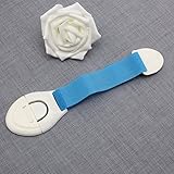 ブルーbaby-kids-cabinet-drawers-fridge-door-plastic-adjustable-locks-safety-protection