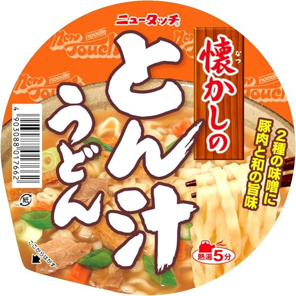 Amazon.co.jp: ニュータッチ 懐かしのとん汁うどん 80g×12個