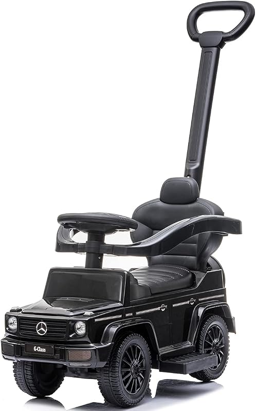 AIJYU TOYS 足けり乗用玩具 BENZ G350d メルセデスベンツ 手押し棒付き 2WAY 乗用玩具 乗り物おもちゃ (BLACK)